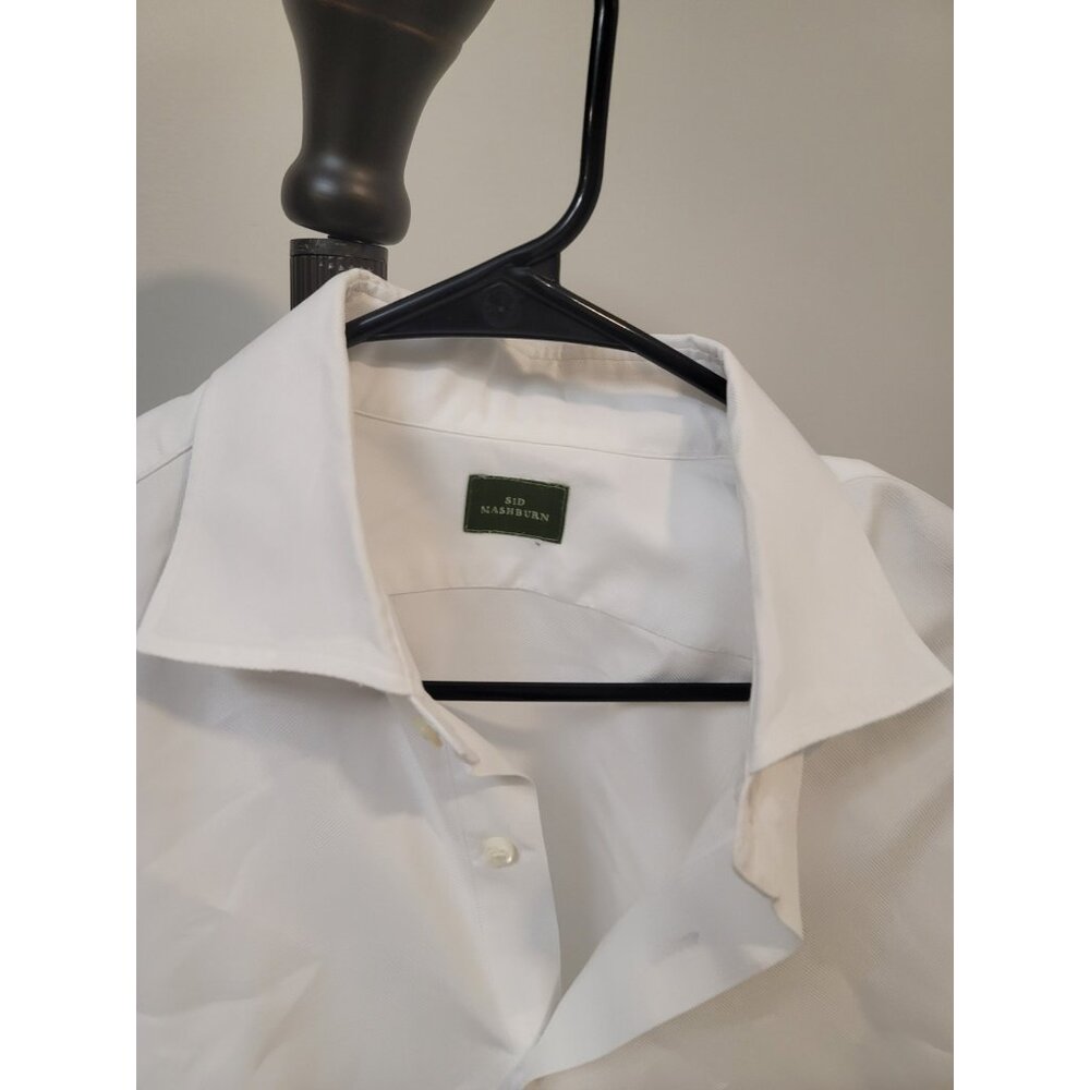 Sid Mashburn Solid White Textured Button Down Shi… - image 3
